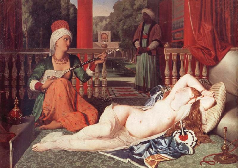 Jean Auguste Dominique Ingres Odalisque with a Slave Spain oil painting art